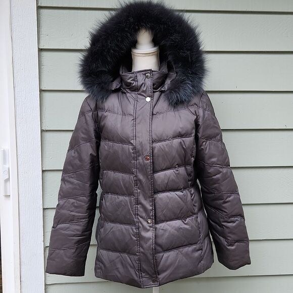 Ellen Tracy Jackets & Blazers - Company Ellen Tracy Fur Down Hooded Winter Coat Jacket